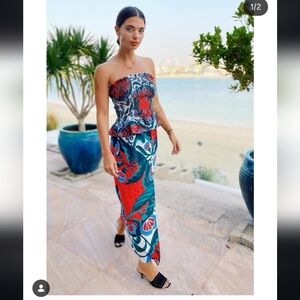 Conditions Apply From Anthropologoe Smocked Top And Matching Maxi Skirt Size Xs